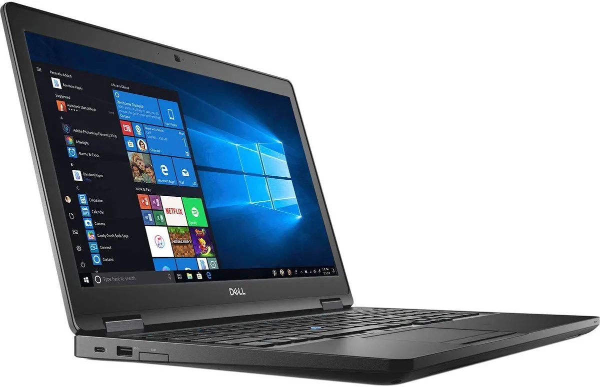 Black Dell Precision 3530 laptop with 15.6 inch FHD non-touch display and numeric keypad