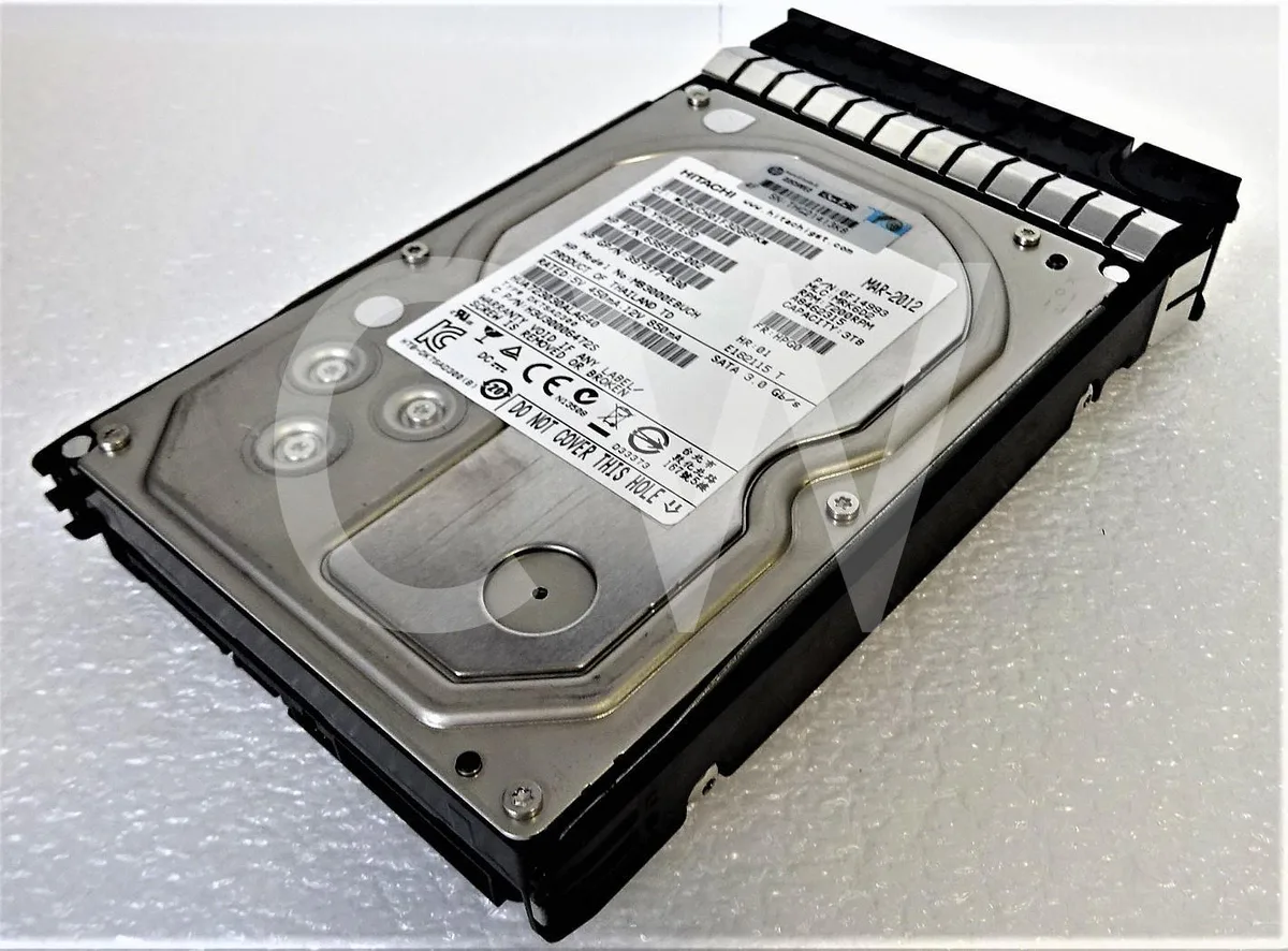Silver 3.5 inch hard drive with black Smart Carrier tray