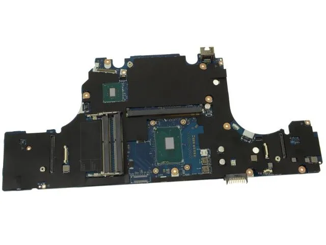 Dell Precision 7510 laptop motherboard with soldered i5-6300HQ 2.3GHz CPU, green PCB, silver components