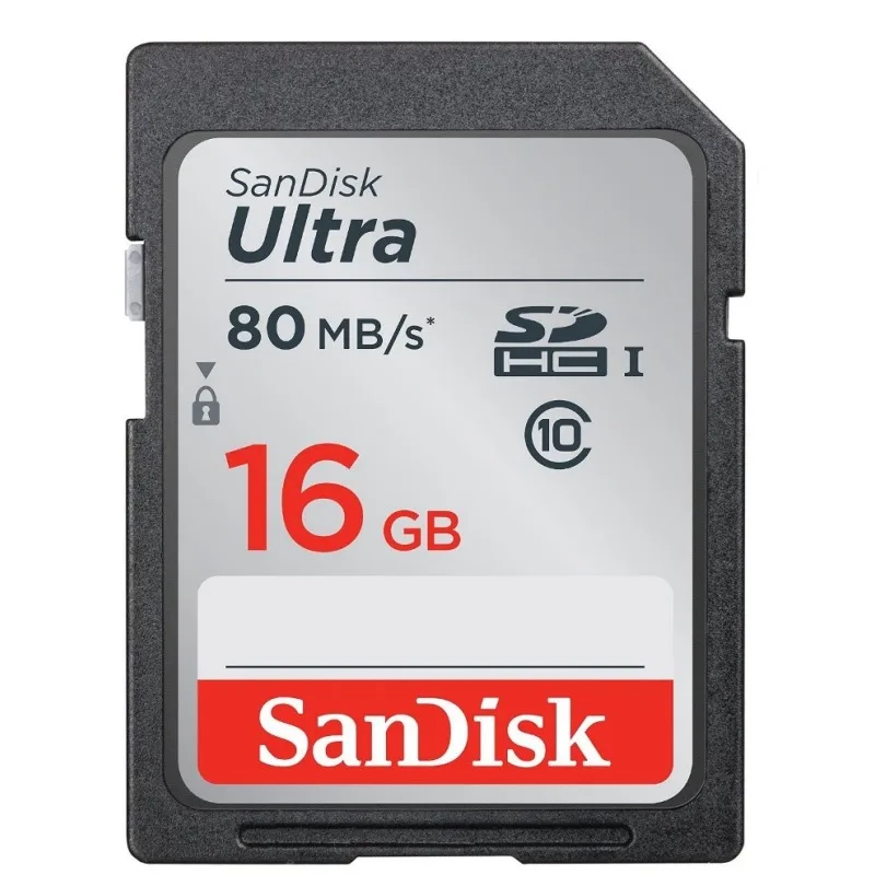 SanDisk SanDisk Ultra 16GB SDHC UHS-I Class 10 80MB/s memory card — vörumynd