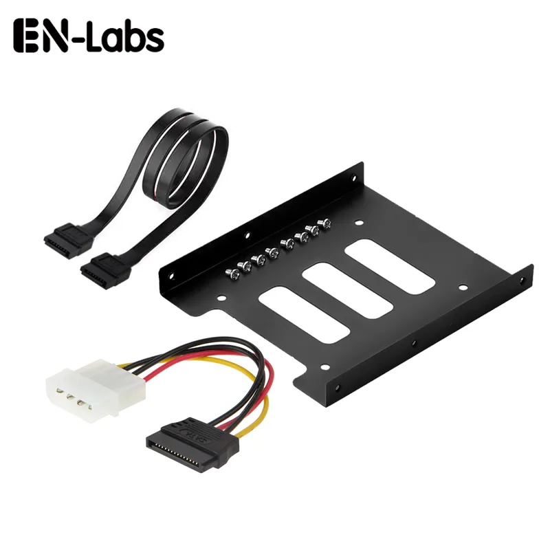 EN-Labs EN-Labs KIT-2.5-3.5-MA 2.5 to 3.5 hard drive adapter with 18" SATA cable and 6" Molex power cable — 商品照片