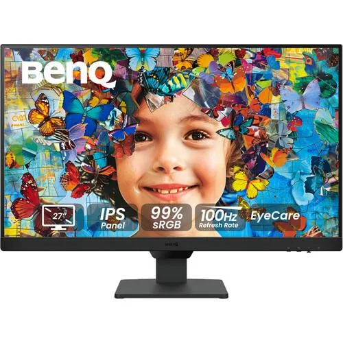 Refurbished black 27 inch BenQ monitor on tilt stand