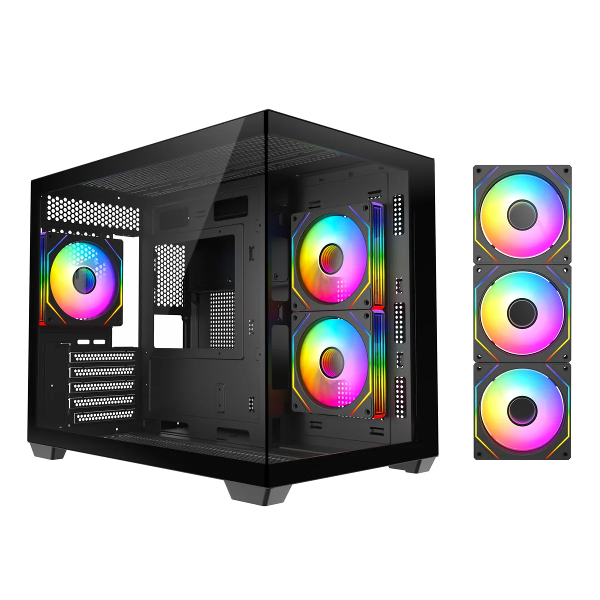 DIYPC DIYPC ARGB-DC120-TM Micro ATX PC Case — product photo