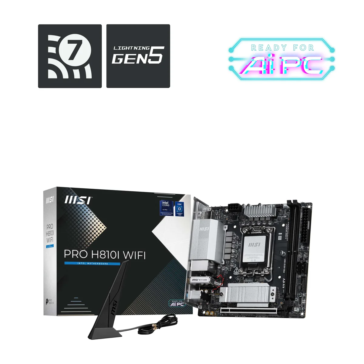 MSI MSI PRO H810I WIFI Intel motherboard — product photo