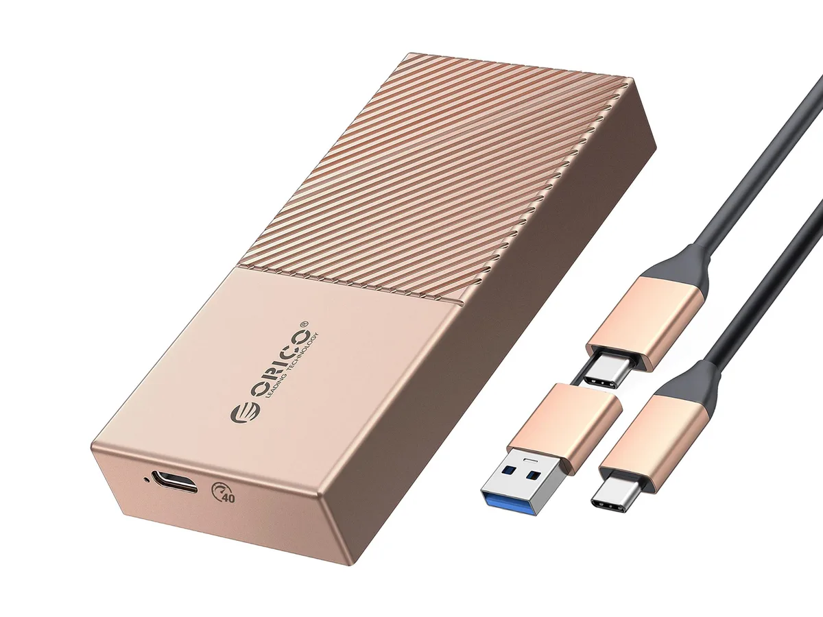 Orico Orico M208C3 USB4.0 NVMe Enclosure 40Gbps Rose Gold — Produktfoto