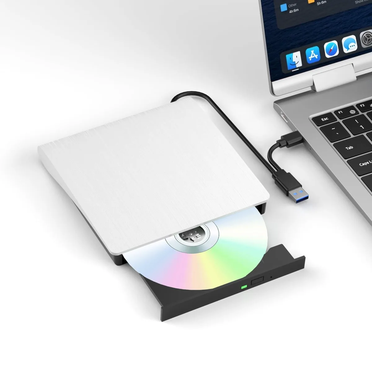  Yaeonku 759357005663 White USB 3.0 Type-C Blu-ray Drive — vörumynd
