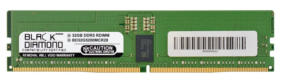 Black Diamond Memory Black Diamond Memory BD32G5200MCR28 32GB DDR5 5200 ECC Registered memory upgrade — termékfotó