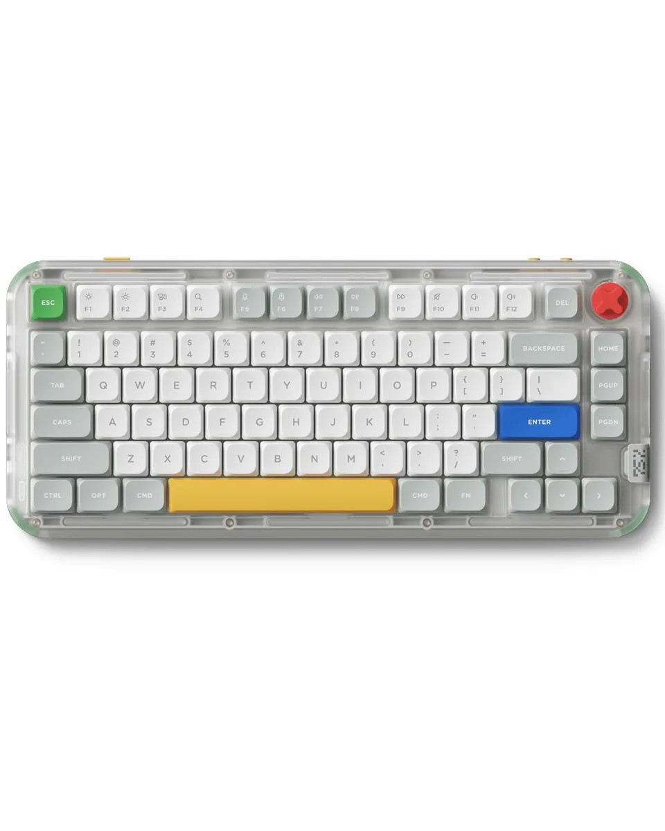 Low-profile 75% mechanical keyboard with volume knob, PBT keycaps and south-facing RGB lighting