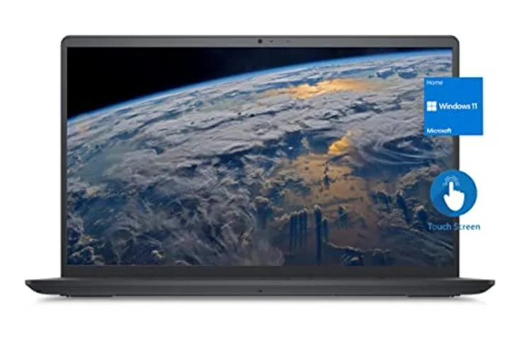 Black Dell Inspiron 15 laptop with 15.6 inch touchscreen display