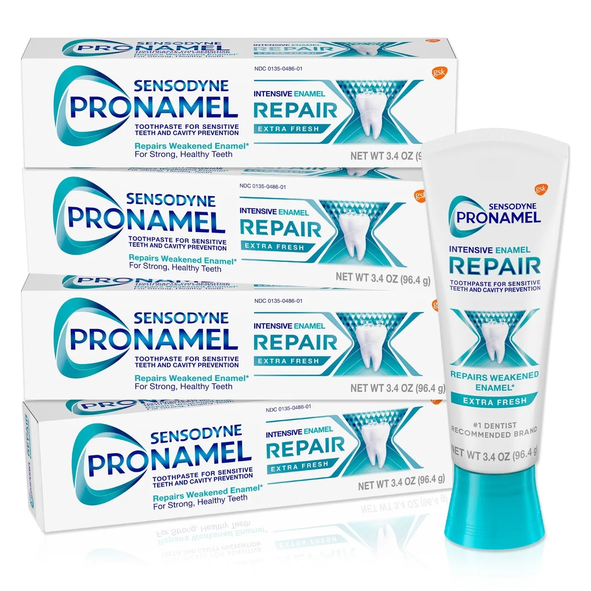  SENSODYNE PRONAMEL 60000000209311 Intensive Enamel Repair Extra Fresh Toothpaste 3.4 Oz x4 — product photo