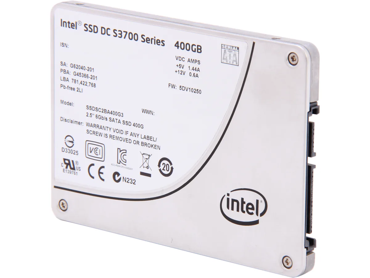 Intel Intel DC S3700 400GB 2.5" SATA internal SSD SSDSC2BA400G301 — product photo