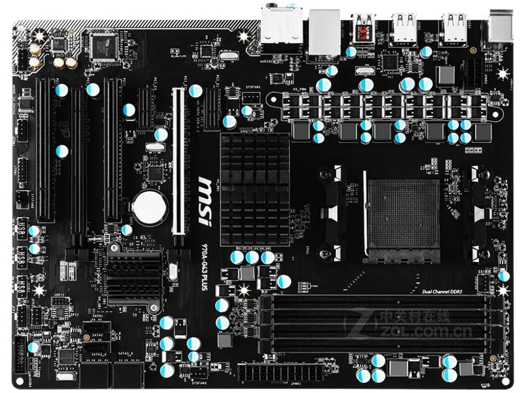 MSI MSI 970A-G43 PLUS AMD 970 AM3/AM3+ DDR3 32GB ATX motherboard — 商品照片