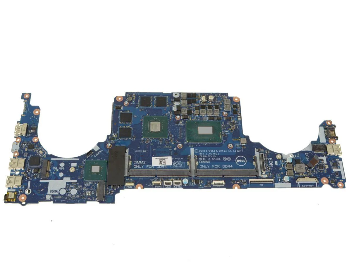 Green laptop motherboard with silver heatsink and black CPU socket visible