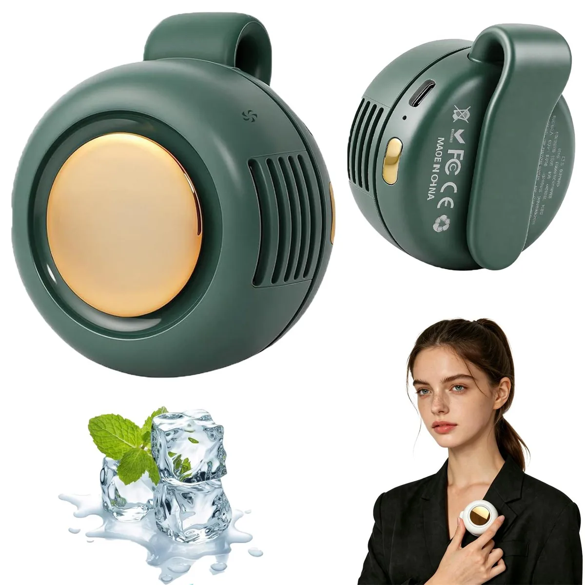  Westinghouse JINTION Clip-on Bladeless Fan Black 35dB 1000mAh — 제품 사진