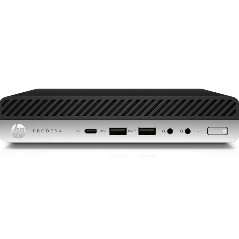 Small black square desktop mini PC, smooth matte finish