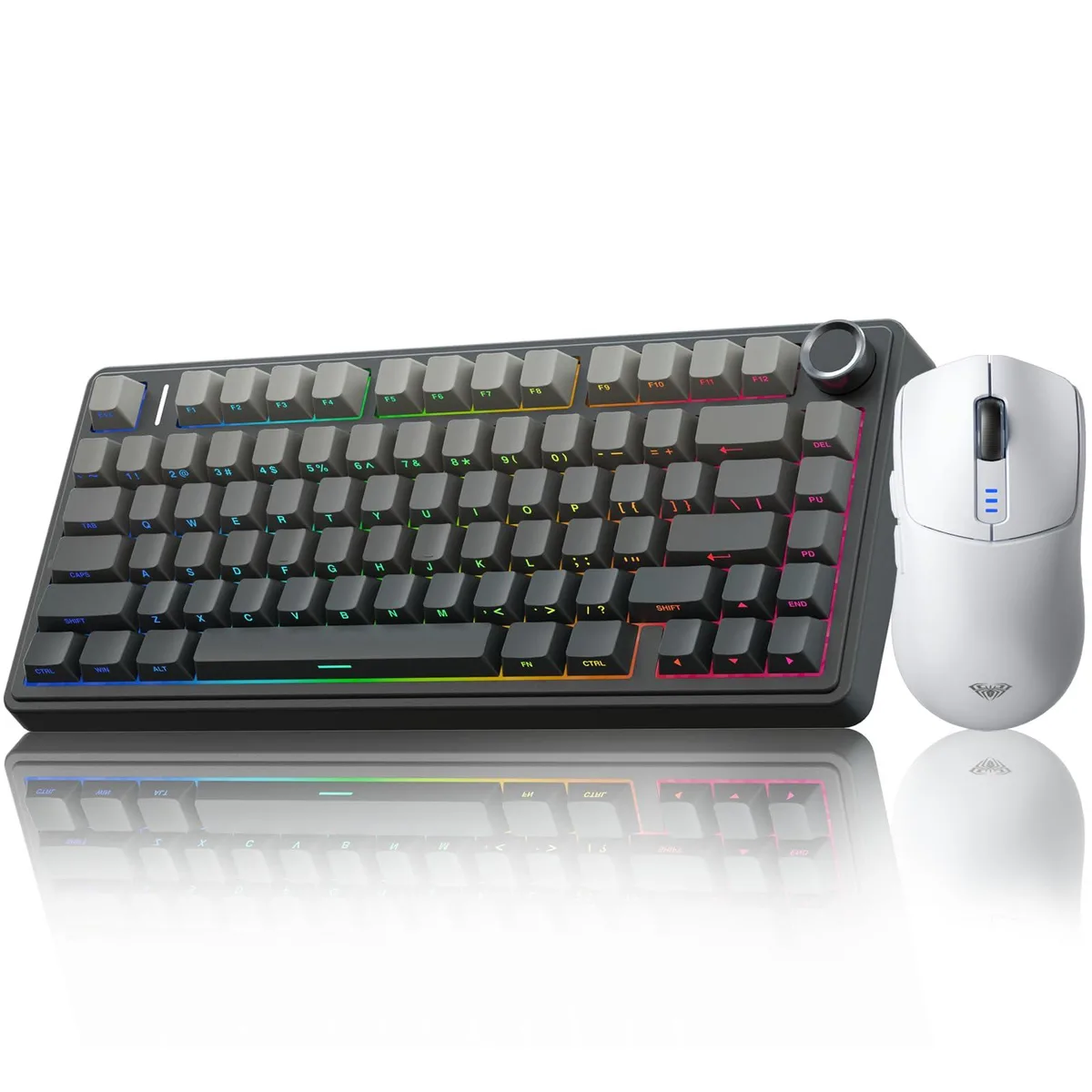 Vszerda Vszerda F75 75% Gasket Hot-Swap Keyboard + SC580 Mouse White Keyboards — foto produk