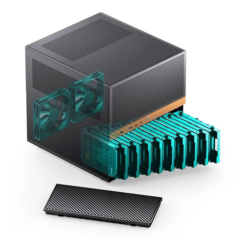JONSBO JONSBO N6 NAS Case Micro ATX 9-Bay Hot-Swap Black — product photo