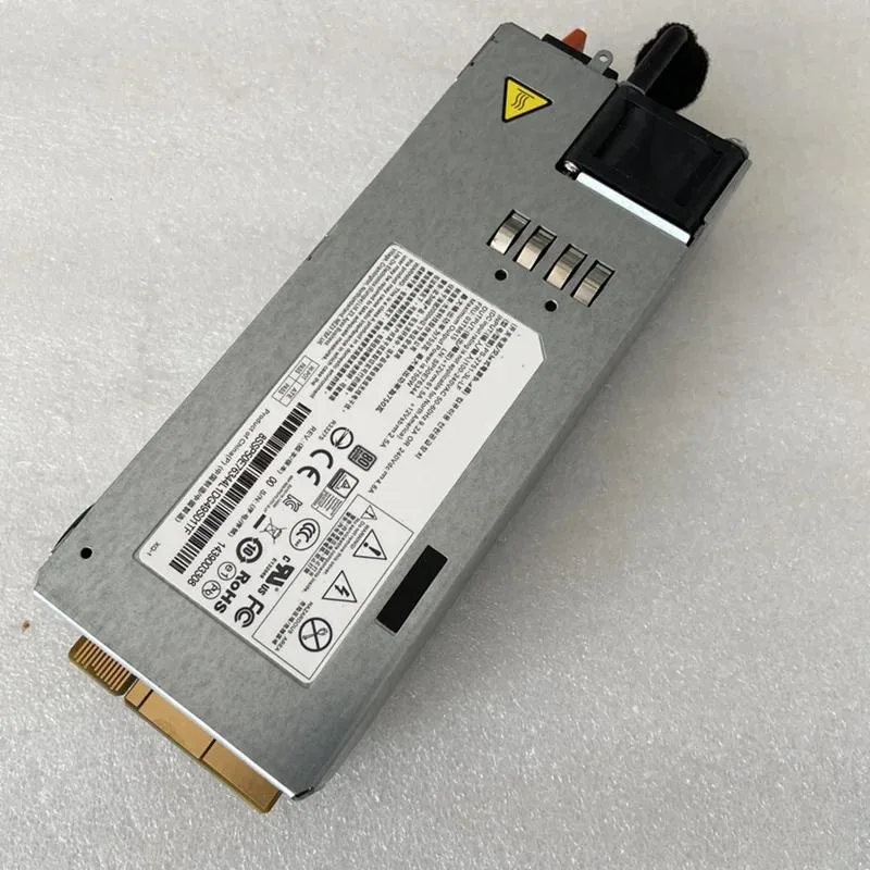Black rectangular ATX power supply unit with cooling fan and cables