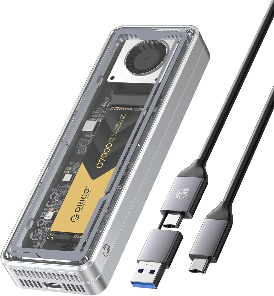 Orico Orico AAGM2-U4 40Gbps M.2 NVMe Enclosure with Fan — صورة المنتج
