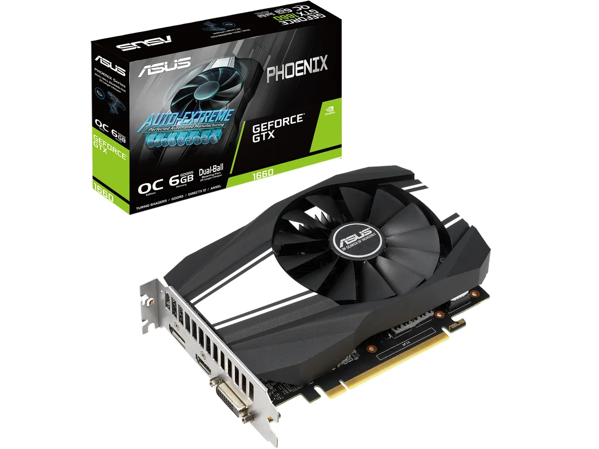 ASUS ASUS PH-GTX1660-O6G GeForce GTX 1660 6GB graphics card — zdjęcie produktu