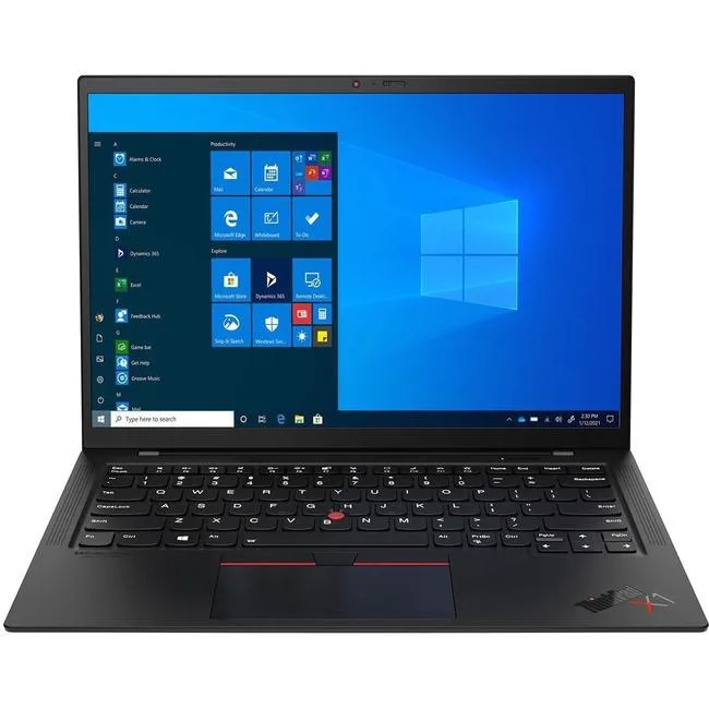 Black 14 inch ultrabook with matte finish and ThinkPad branding