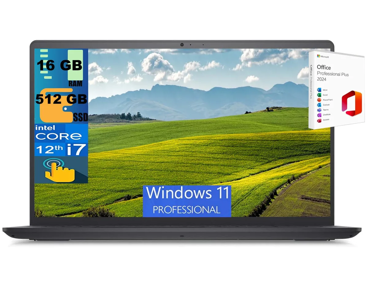 DELL DELL Inspiron 3520 15 laptop i7-1255U 16GB 512GB 15.6" FHD Touchscreen — photo du produit