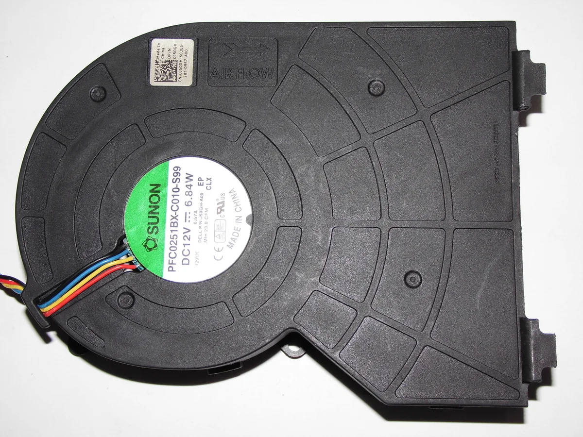 Black 4-pin server blower fan, ball bearing, no LED