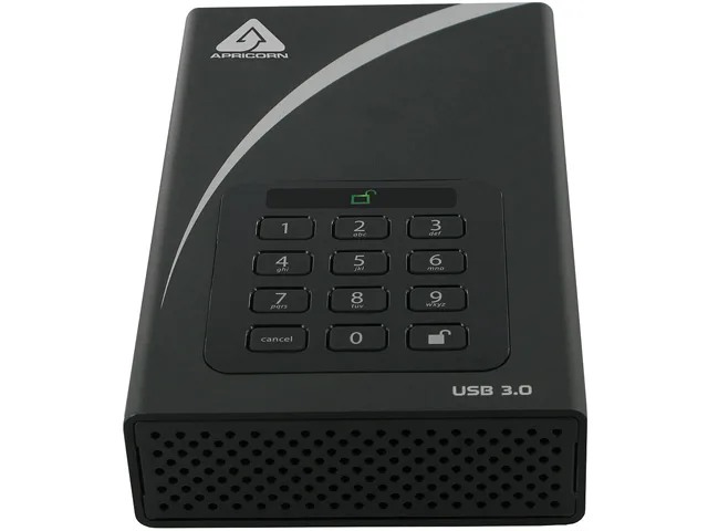 Apricorn Apricorn Aegis Padlock DT ADT-3PL256-6000 6TB USB 3.0 3.5" encrypted external hard drive — תמונת המוצר