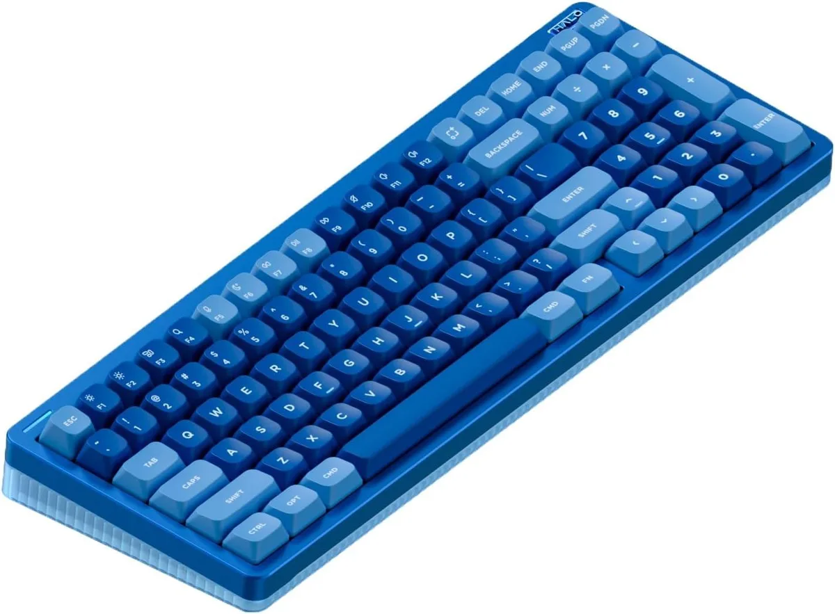 WISDUM WISDUM Halo96 V2 96% Wireless Gaming Keyboard Blue Raspberry Switches 46gf — product photo