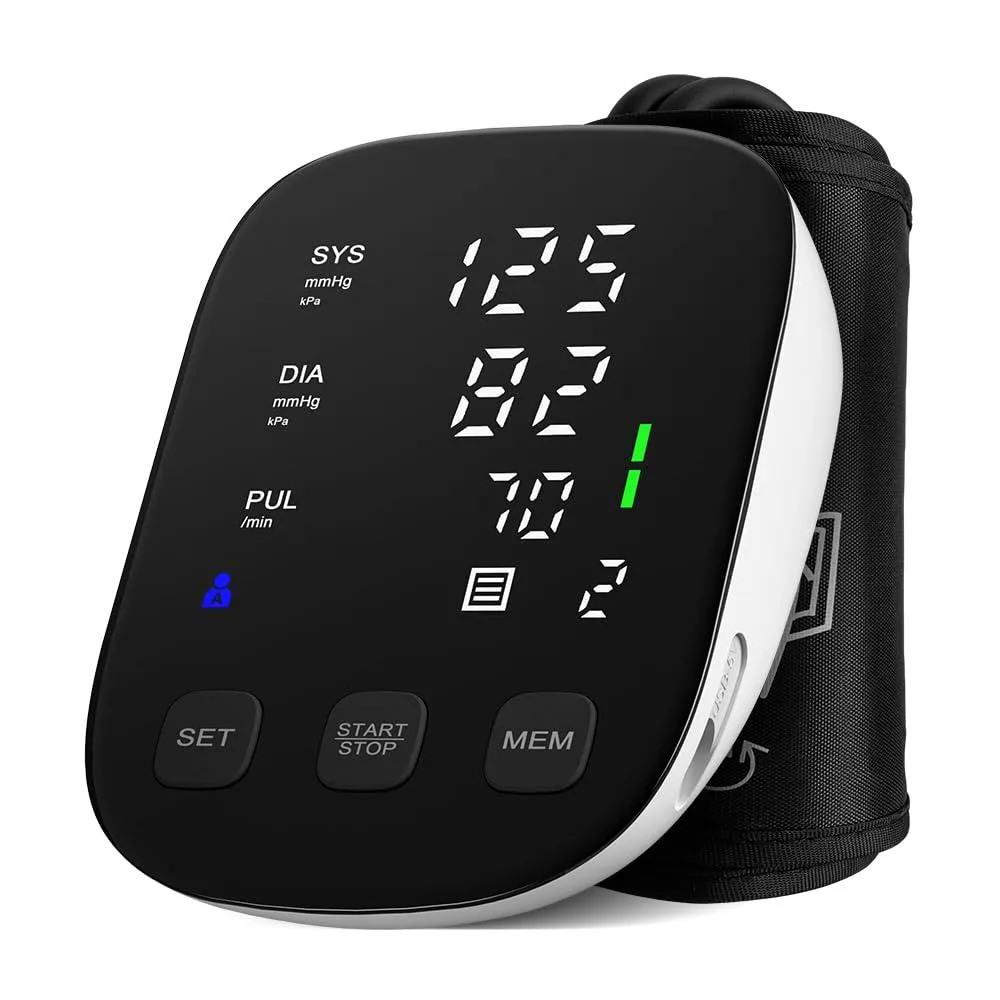  HealthTree U80B Blood Pressure Monitor Large Cuff 22-42cm 2x90 Memory — produkto nuotrauka