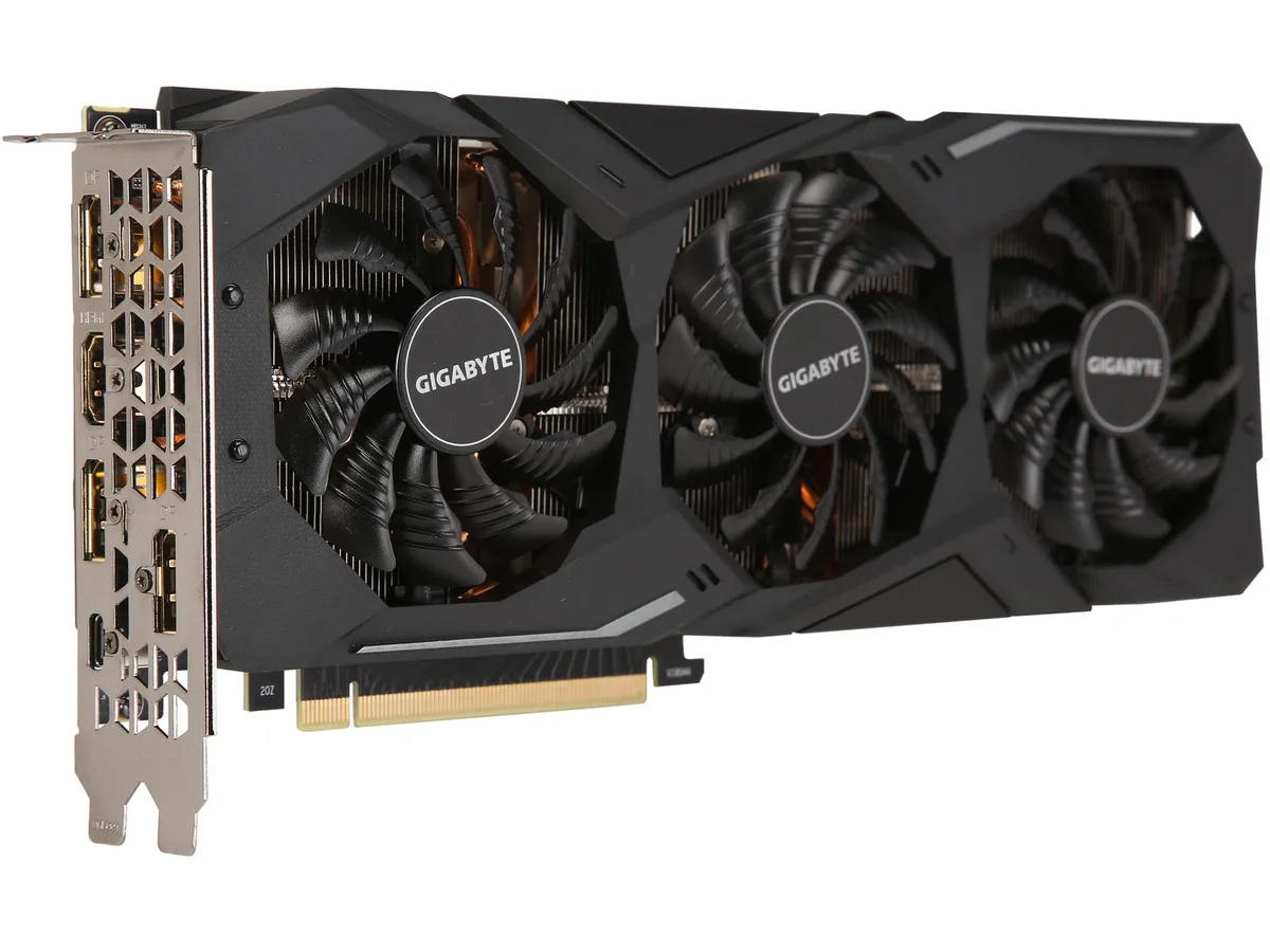 Gigabyte GeForce RTX 2070 Super dual-slot graphics card with silver and black cooler