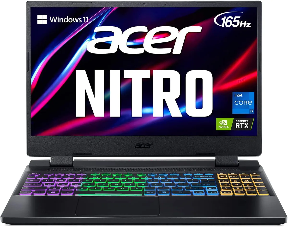 Acer America Acer Nitro 5 AN515-58-7583 gaming laptop i7-12700H RTX 3070 Ti 15.6 QHD 165Hz 32GB 2TB RAID 0 — product photo