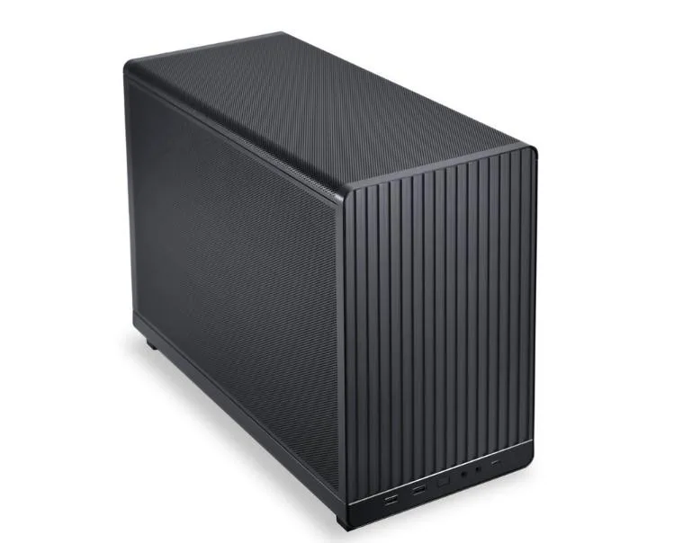 Black micro-ATX steel chassis with ten 120mm fans installed