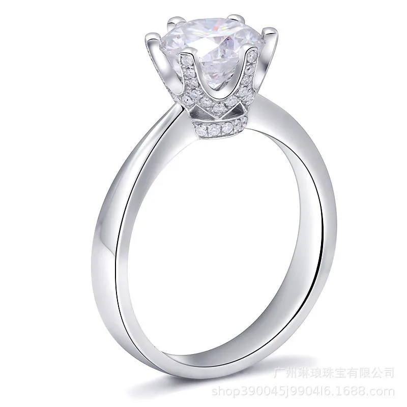allentian allentian AT18KRING-1 18k White Gold 1ct Moissanite Ring — снимка на продукта