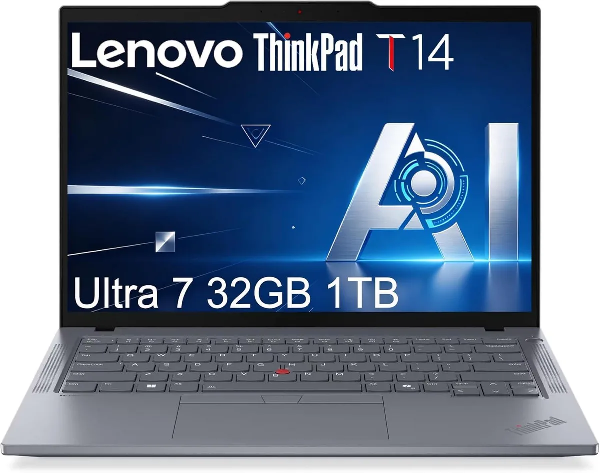 Lenovo Lenovo ThinkPad T14 business laptop 14" WUXGA Intel Core Ultra 7 155U 32GB DDR5 1TB NVMe — Produktfoto