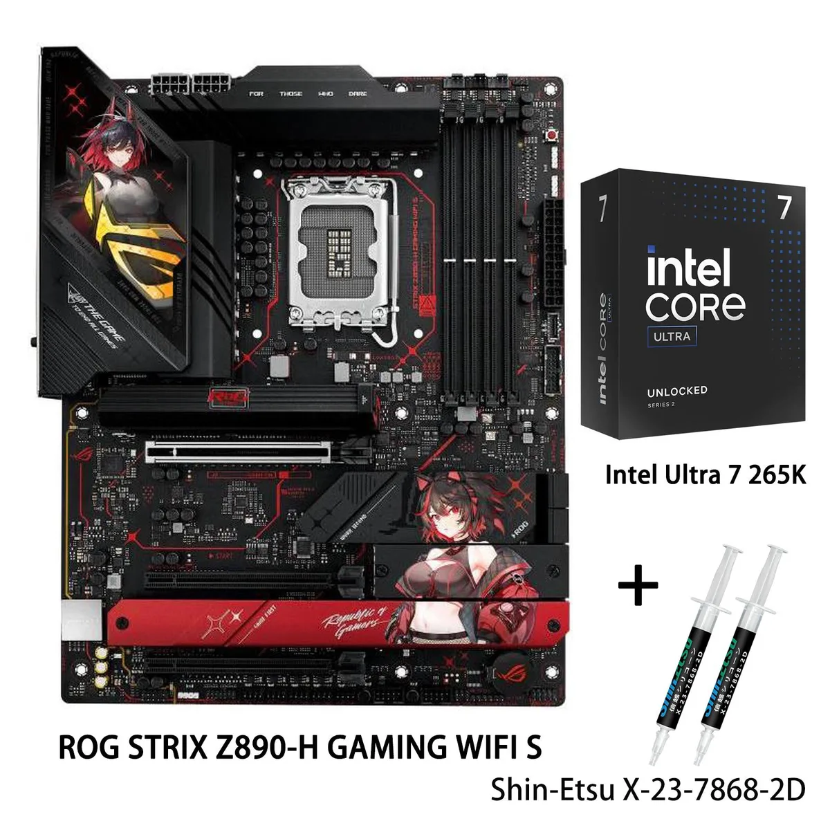 ASUS ASUS ROG STRIX Z890-H GAMING WIFI S RO JI EDITION Intel motherboard & Core Ultra 7 265K CPU — product photo