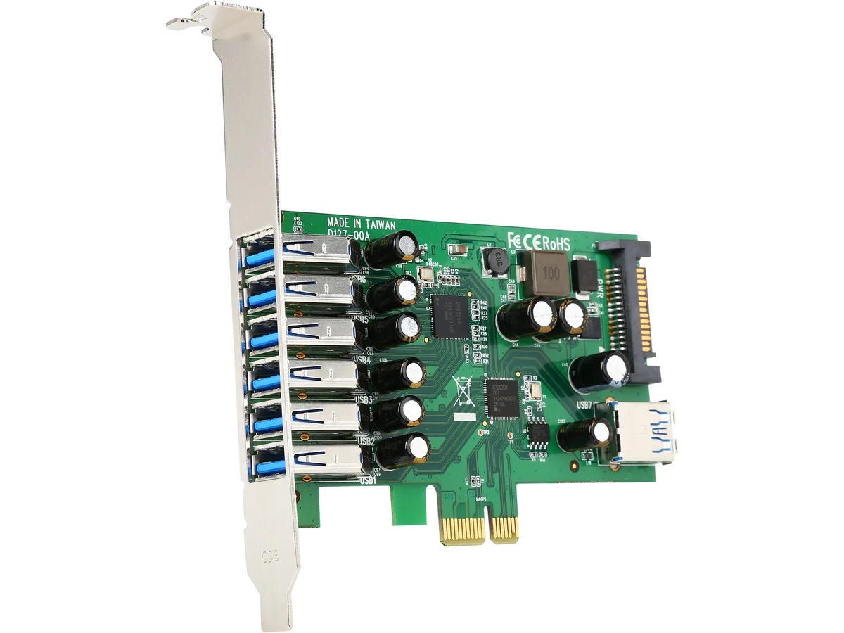 STARTECH STARTECH PEXUSB3S7 7-Port USB 3.0 PCIe Expansion Card — 商品写真