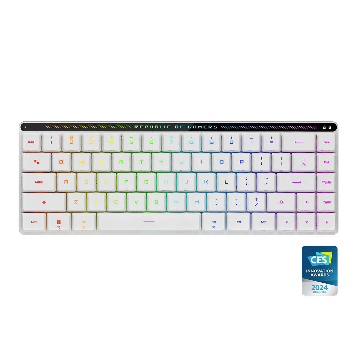 ASUS ASUS ROG Falchion RX Low Profile 65% gaming keyboard 90MP03EC-BKAA10 White — product photo