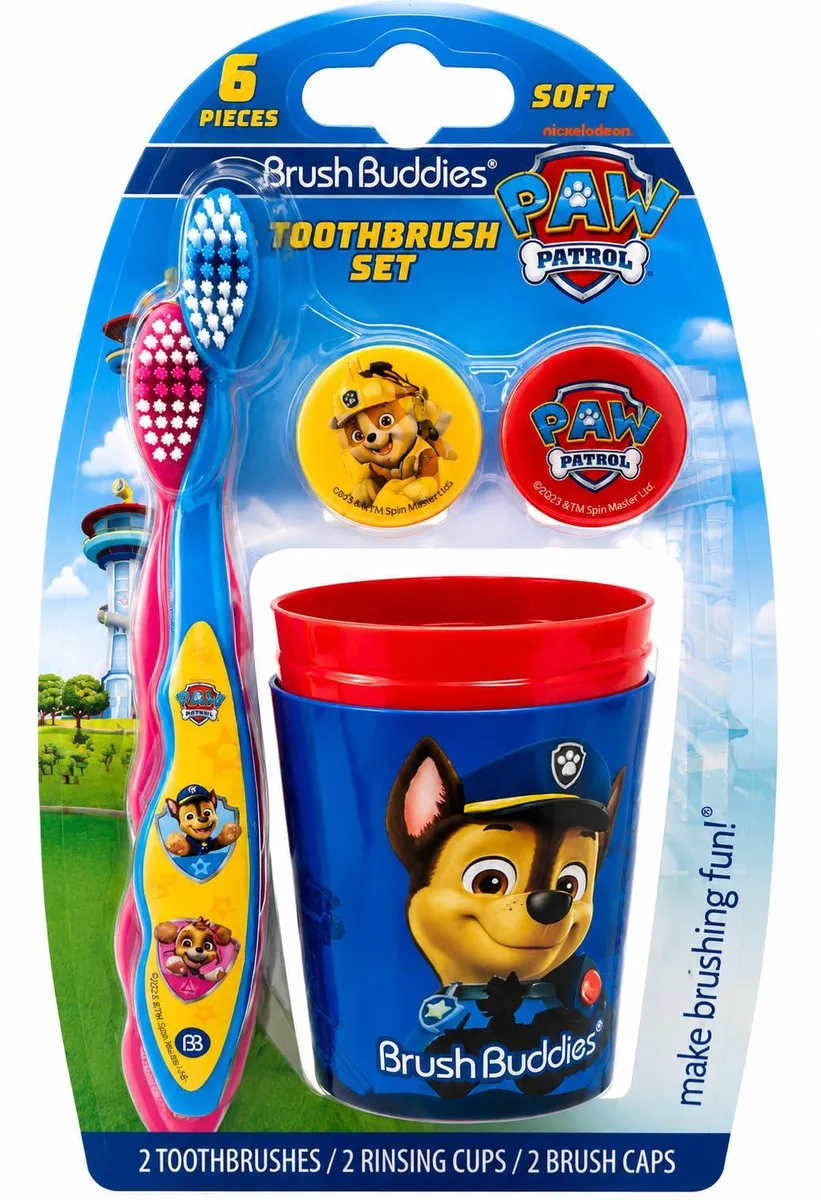 Brush Buddies Paw Patrol 6-Piece Toothbrush & Cup Set — product photo