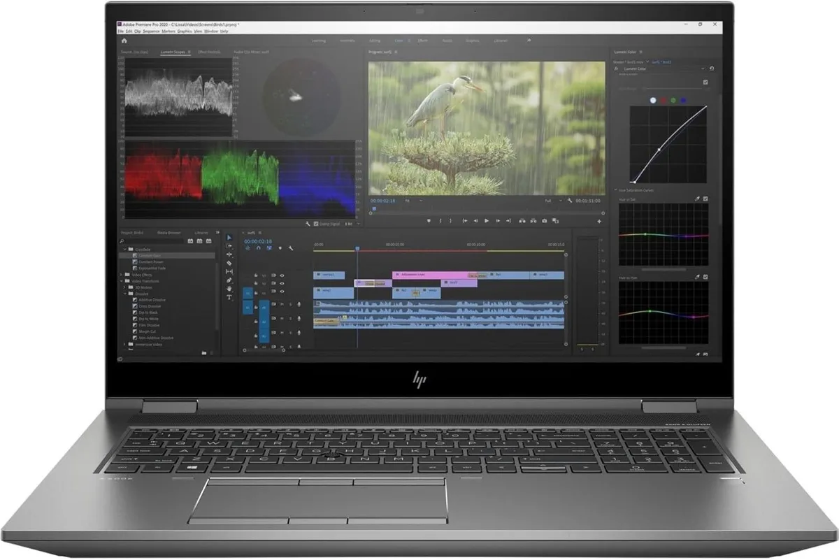 Gray HP ZBook Fury G8 17.3 inch laptop, closed lid, matte finish