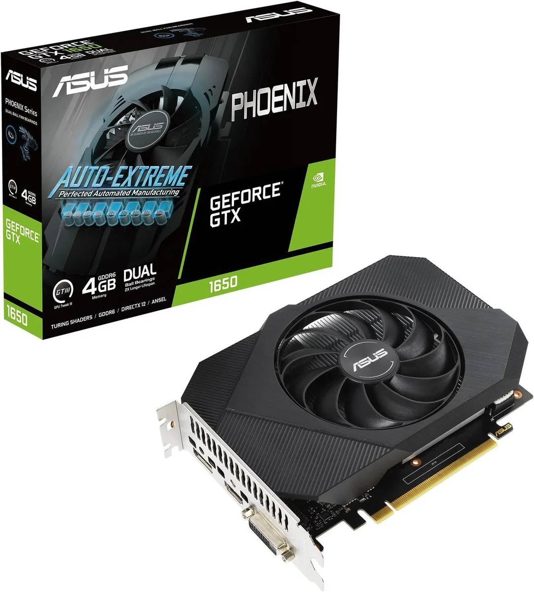 ASUS ASUS Phoenix GeForce GTX 1650 4GB GDDR6 PH-GTX1650-4GD6-P-V2 graphics card — 商品照片