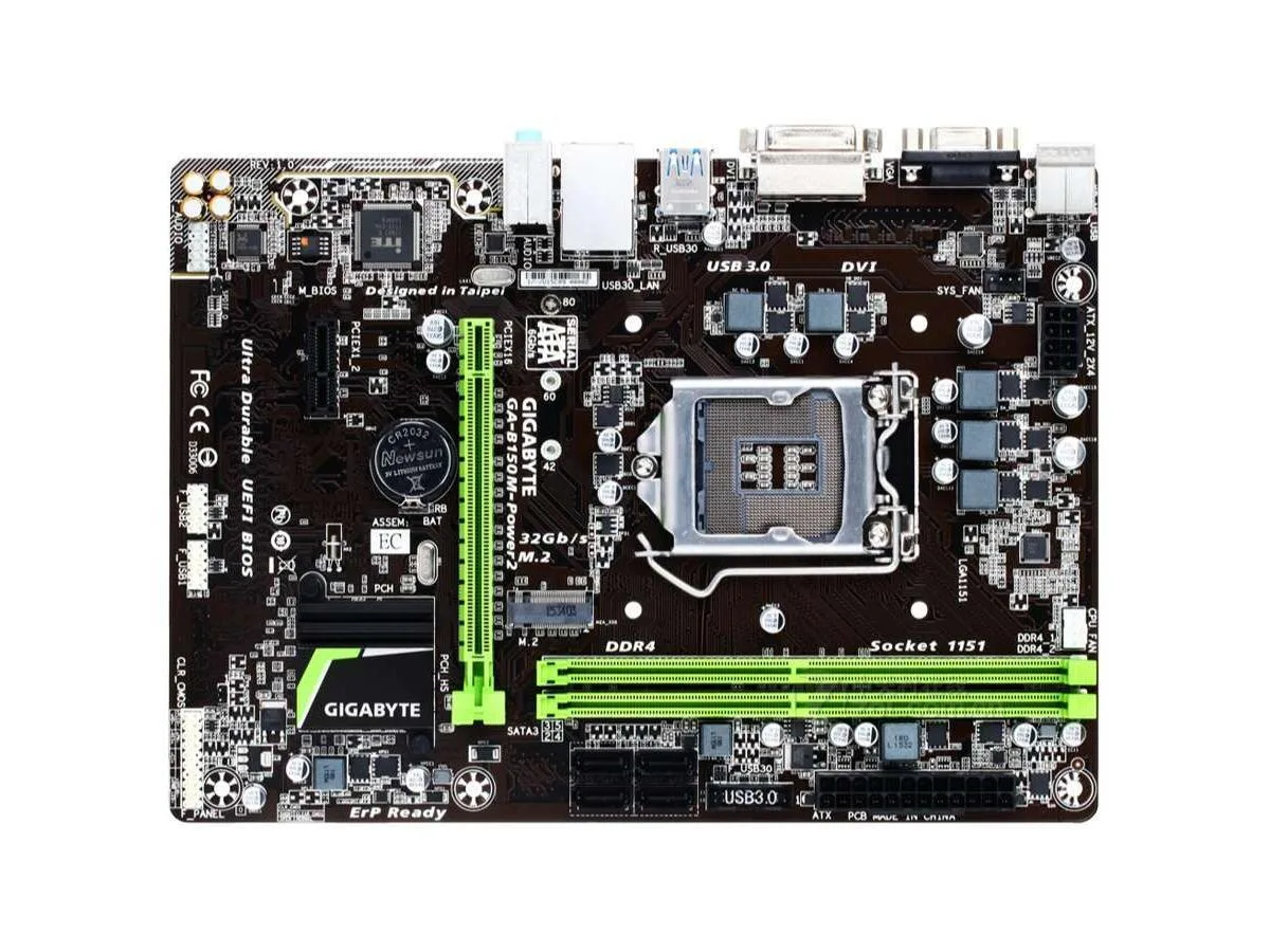 GIGABYTE GIGABYTE B150M-Power 2 (rev.1.0) Intel motherboard — photo du produit