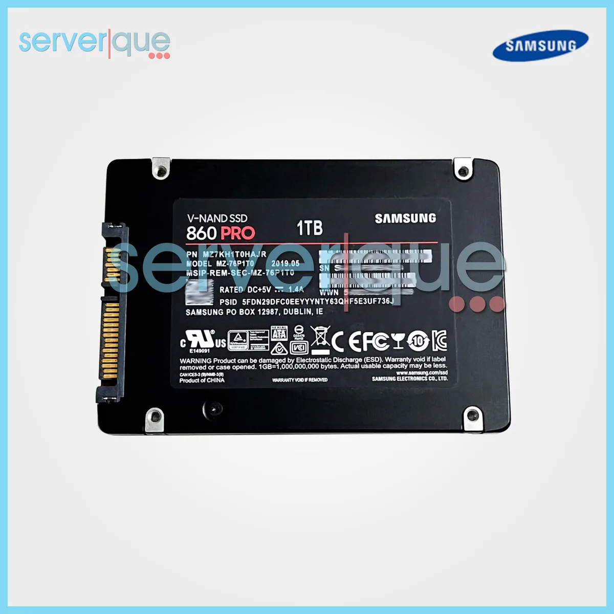 A silver 2.5 inch solid state drive with a metal casing and SATA connectors
