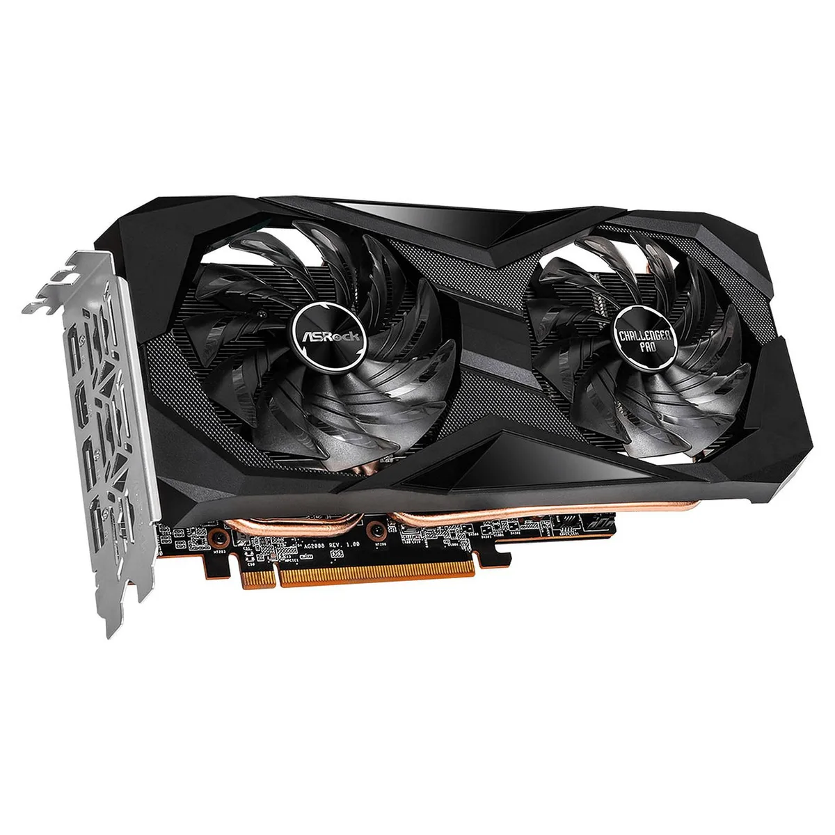 ASRock RX6600XT Challenger D graphics card, dual axial fans, metal backplate, 8GB GDDR6