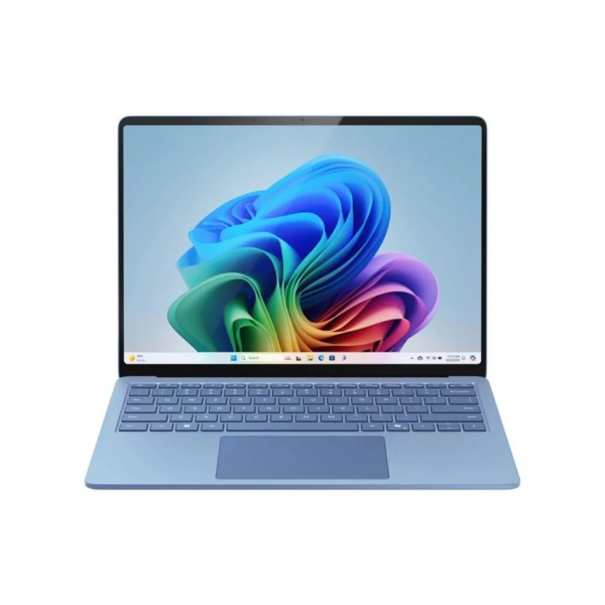 Blue Microsoft Surface Copilot+ 13.8 inch touchscreen laptop, matte finish, 3:2 display
