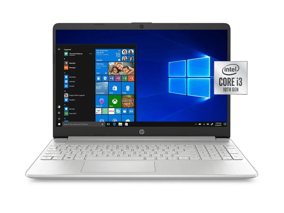HP HP 15.6" laptop i3-1005G1 8GB 256GB SSD Windows 10 Silver — 商品照片