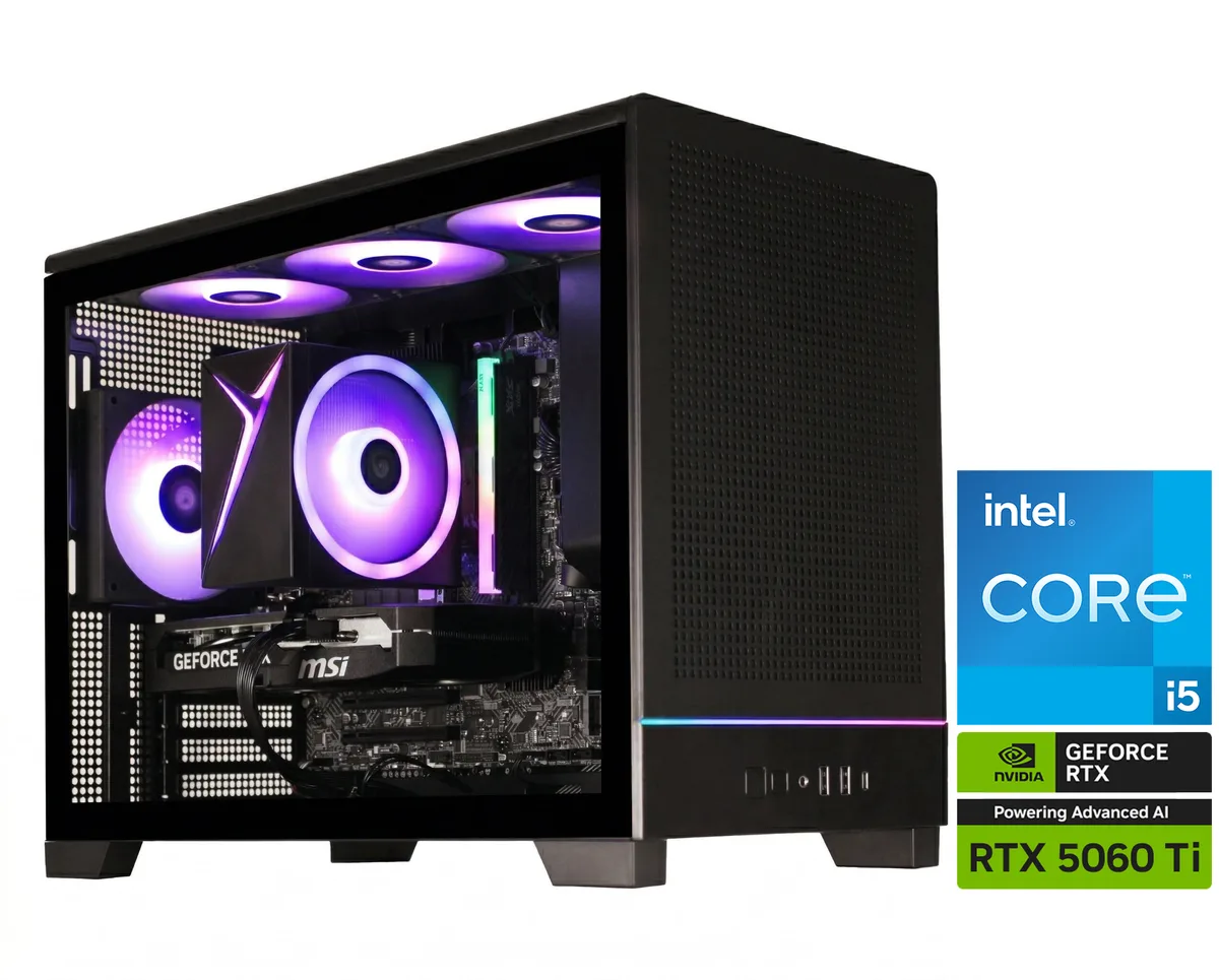 STORMCRAFT STORMCRAFT VIPER VI1440FBB-56TN1 gaming PC i5-14400F RTX 5060 Ti 8GB 1TB SSD 16GB DDR4 — product photo