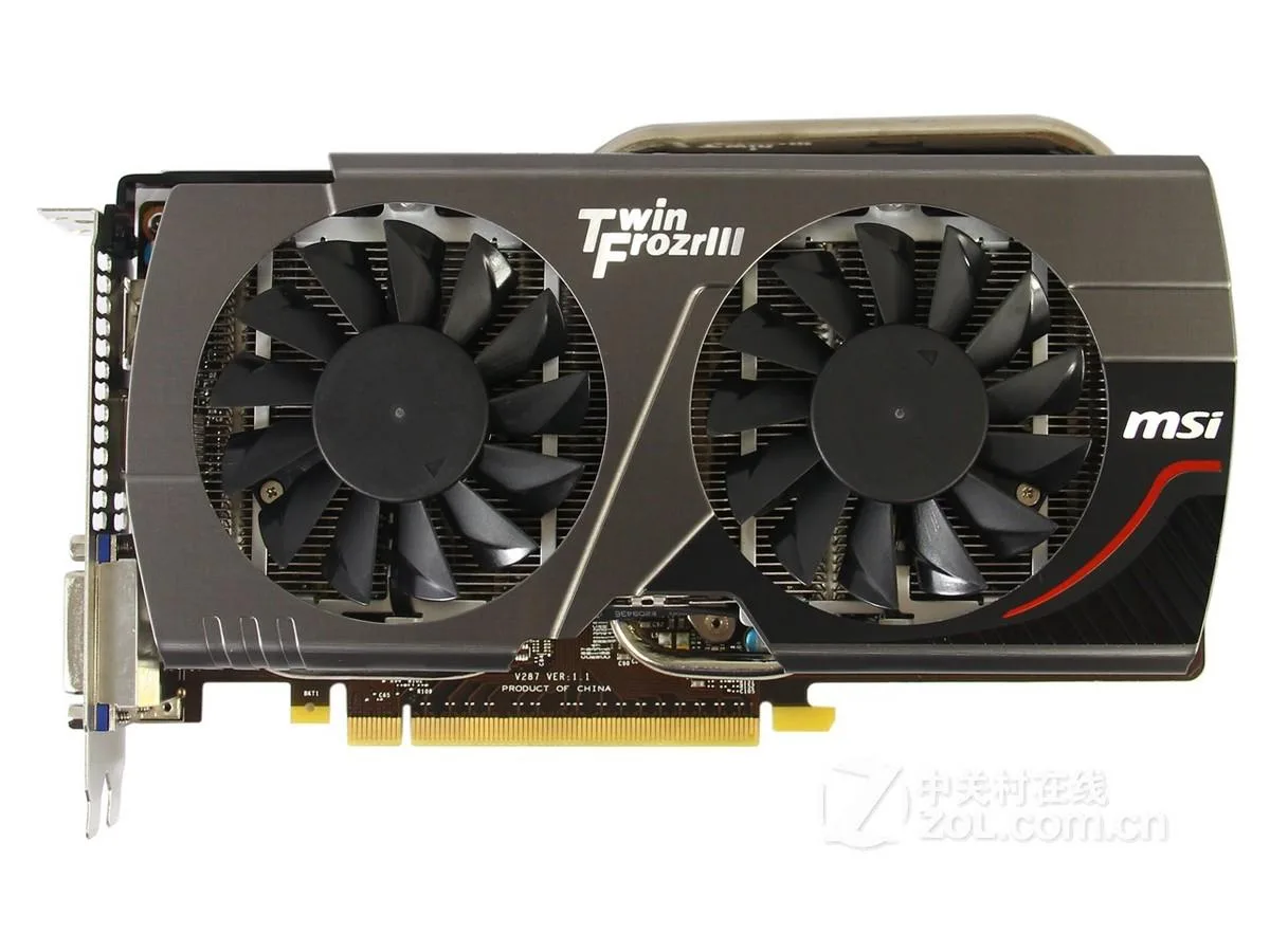 MSI GTX 660 graphics card, dual-fan cooler, matte black finish