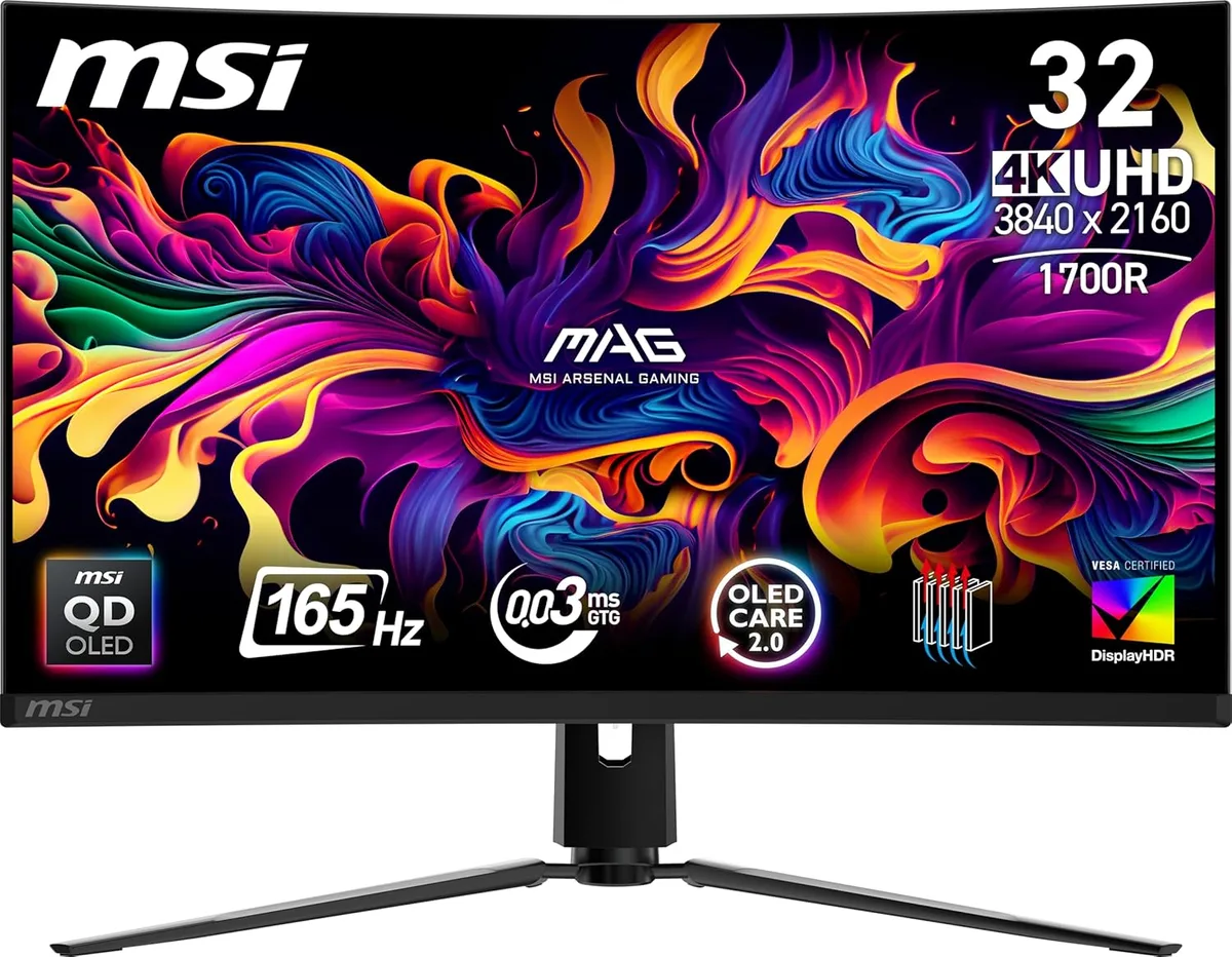 MSI MSI MAG 321CUP QD-OLED 32" 4K 165Hz gaming monitor — product photo