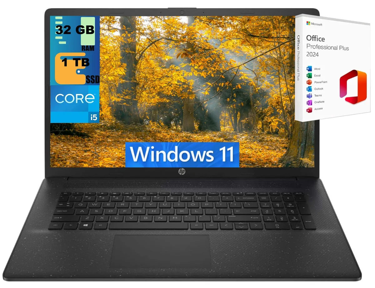 HP HP 17 laptop Core i5-1334U 32GB 1TB PCIe SSD 17.3" HD+ — photo du produit